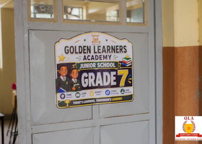 Golden Learners Academy Junior Secondary Grade 7 signage